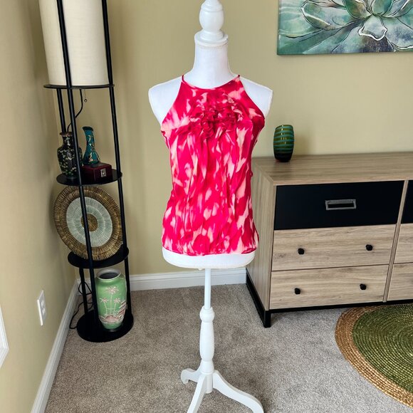 Ann Taylor Pink Red Halter Top - Picture 1 of 4